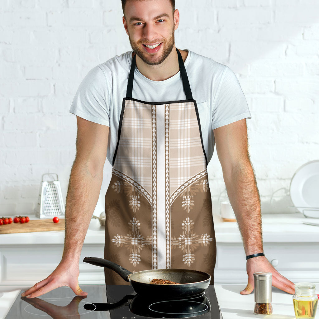 Beige Hawaii Paniolo Quilt Motif Apron