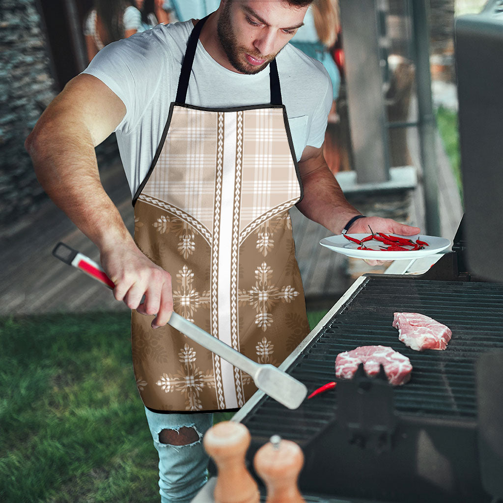 Beige Hawaii Paniolo Quilt Motif Apron