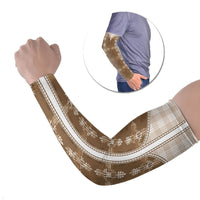 Beige Hawaii Paniolo Quilt Motif Arm Sleeves