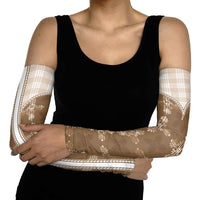 Beige Hawaii Paniolo Quilt Motif Arm Sleeves