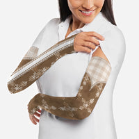 Beige Hawaii Paniolo Quilt Motif Arm Sleeves