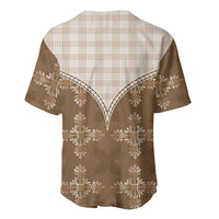 Beige Hawaii Paniolo Quilt Motif Baseball Jersey