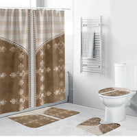 Beige Hawaii Paniolo Quilt Motif Bathroom Set