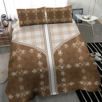 Beige Hawaii Paniolo Quilt Motif Bedding Set