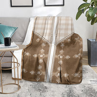 Beige Hawaii Paniolo Quilt Motif Blanket