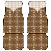 Beige Hawaii Paniolo Quilt Motif Car Mats