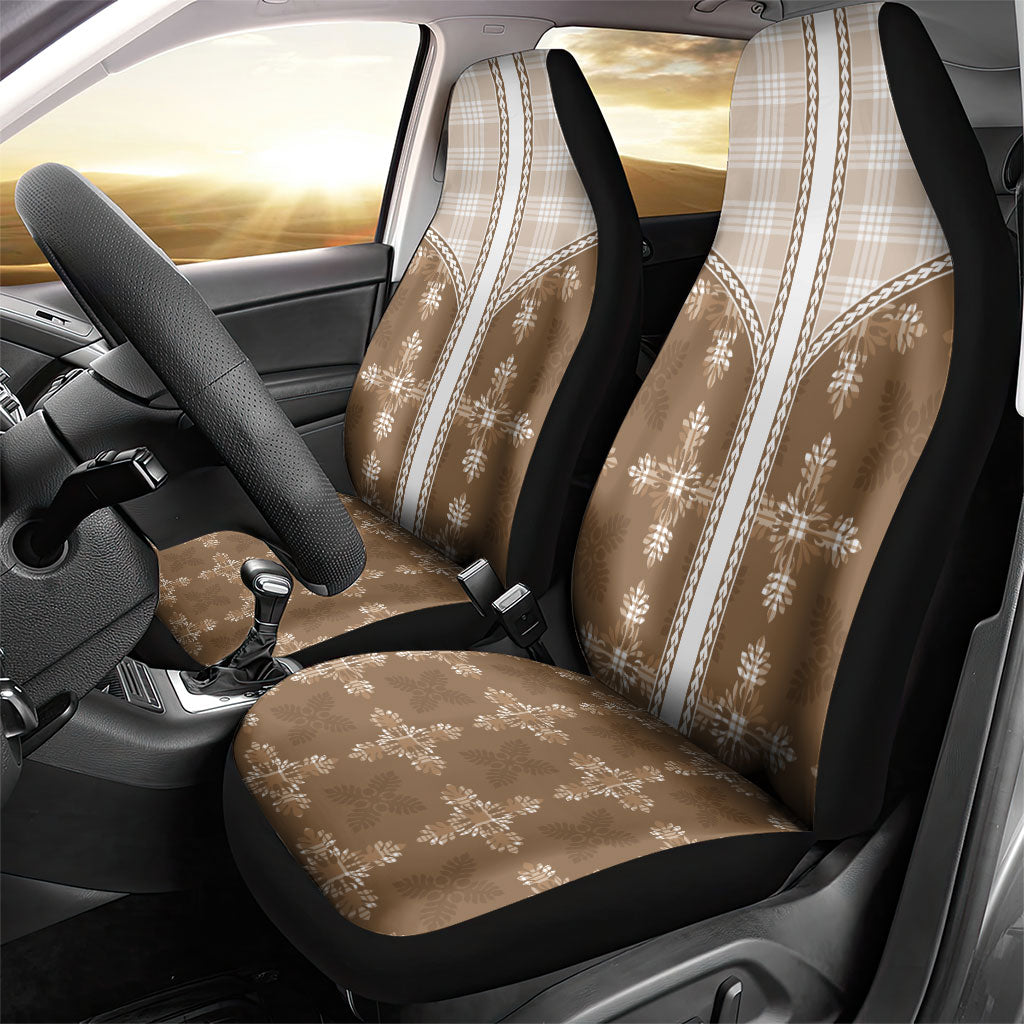 Beige Hawaii Paniolo Quilt Motif Car Seat Cover