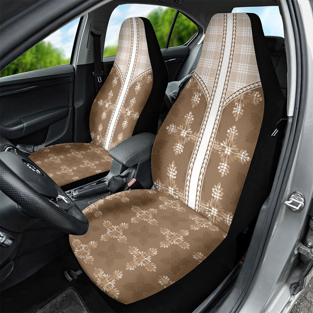 Beige Hawaii Paniolo Quilt Motif Car Seat Cover