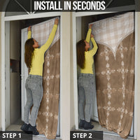 Beige Hawaii Paniolo Quilt Motif Door Cover