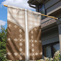 Beige Hawaii Paniolo Quilt Motif Garden Flag