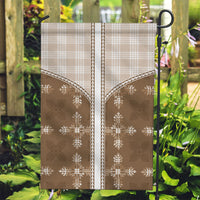 Beige Hawaii Paniolo Quilt Motif Garden Flag