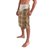 Beige Hawaii Paniolo Quilt Motif Lavalava