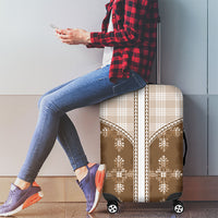 Beige Hawaii Paniolo Quilt Motif Luggage Cover