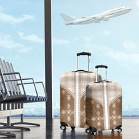 Beige Hawaii Paniolo Quilt Motif Luggage Cover