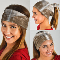 Beige Hawaii Paniolo Quilt Motif Neck Gaiter