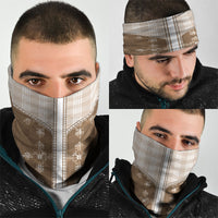 Beige Hawaii Paniolo Quilt Motif Neck Gaiter