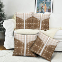Beige Hawaii Paniolo Quilt Motif Pillow Cover