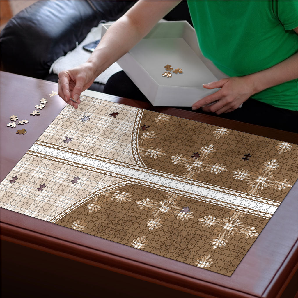 Beige Hawaii Paniolo Quilt Motif Puzzle