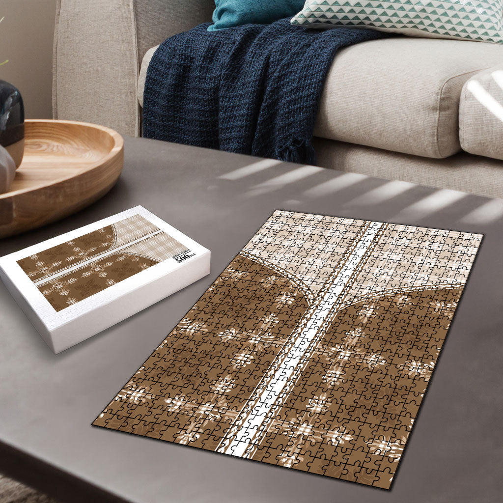 Beige Hawaii Paniolo Quilt Motif Puzzle