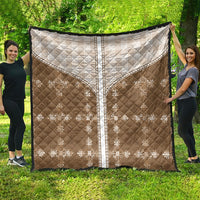Beige Hawaii Paniolo Quilt Motif Quilt