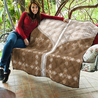 Beige Hawaii Paniolo Quilt Motif Quilt