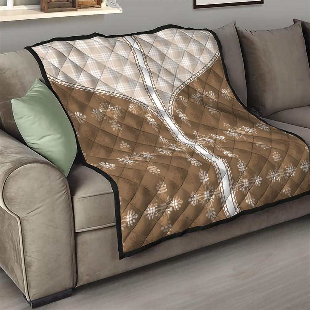 Beige Hawaii Paniolo Quilt Motif Quilt
