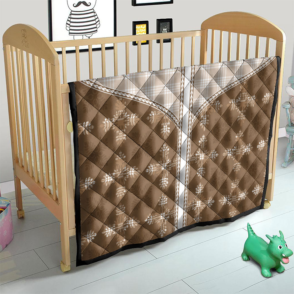 Beige Hawaii Paniolo Quilt Motif Quilt