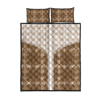 Beige Hawaii Paniolo Quilt Motif Quilt Bed Set