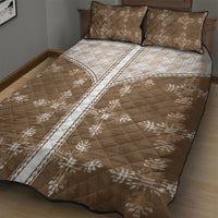 Beige Hawaii Paniolo Quilt Motif Quilt Bed Set