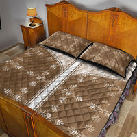 Beige Hawaii Paniolo Quilt Motif Quilt Bed Set