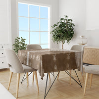 Beige Hawaii Paniolo Quilt Motif Tablecloth
