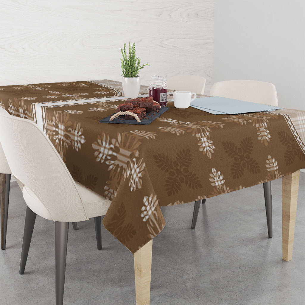 Beige Hawaii Paniolo Quilt Motif Tablecloth
