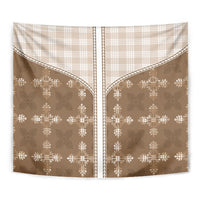Beige Hawaii Paniolo Quilt Motif Tapestry