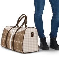 Beige Hawaii Paniolo Quilt Motif Travel Bag