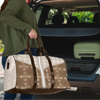 Beige Hawaii Paniolo Quilt Motif Travel Bag