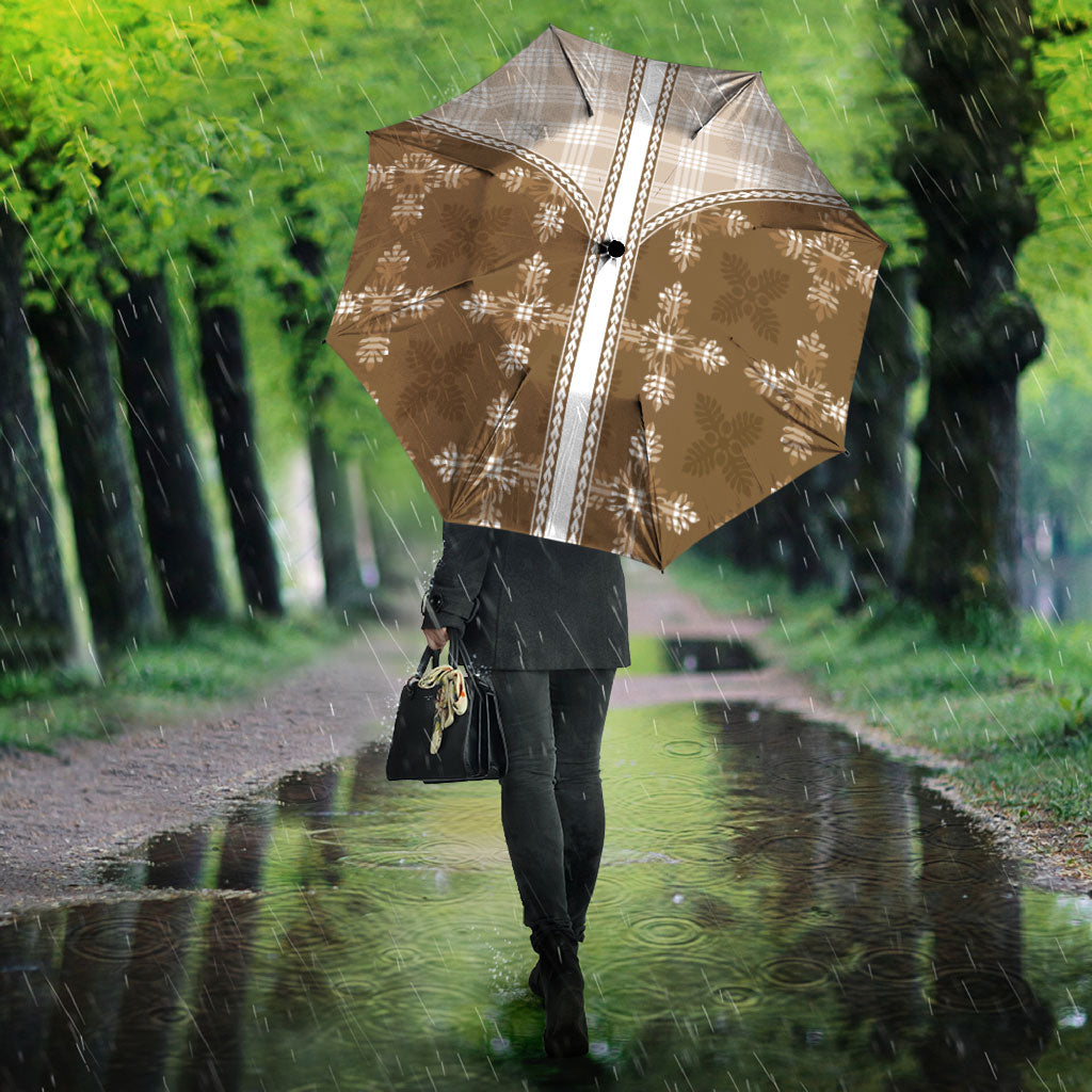 Beige Hawaii Paniolo Quilt Motif Umbrella
