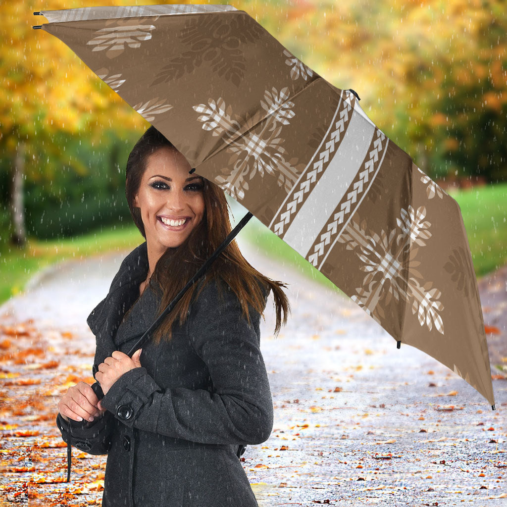 Beige Hawaii Paniolo Quilt Motif Umbrella
