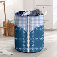 Blue Hawaii Paniolo Quilt Motif Laundry Basket