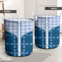 Blue Hawaii Paniolo Quilt Motif Laundry Basket