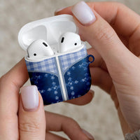 Blue Hawaii Paniolo Quilt Motif AirPods Case