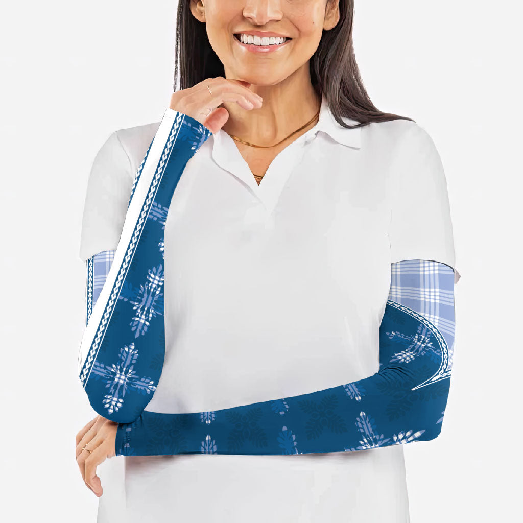 Blue Hawaii Paniolo Quilt Motif Arm Sleeves