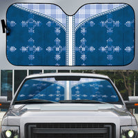 Blue Hawaii Paniolo Quilt Motif Auto Sun Shade