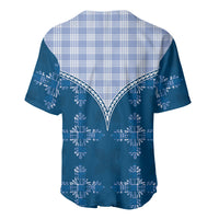 Blue Hawaii Paniolo Quilt Motif Baseball Jersey