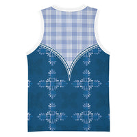 Blue Hawaii Paniolo Quilt Motif Basketball Jersey