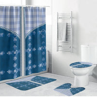 Blue Hawaii Paniolo Quilt Motif Bathroom Set