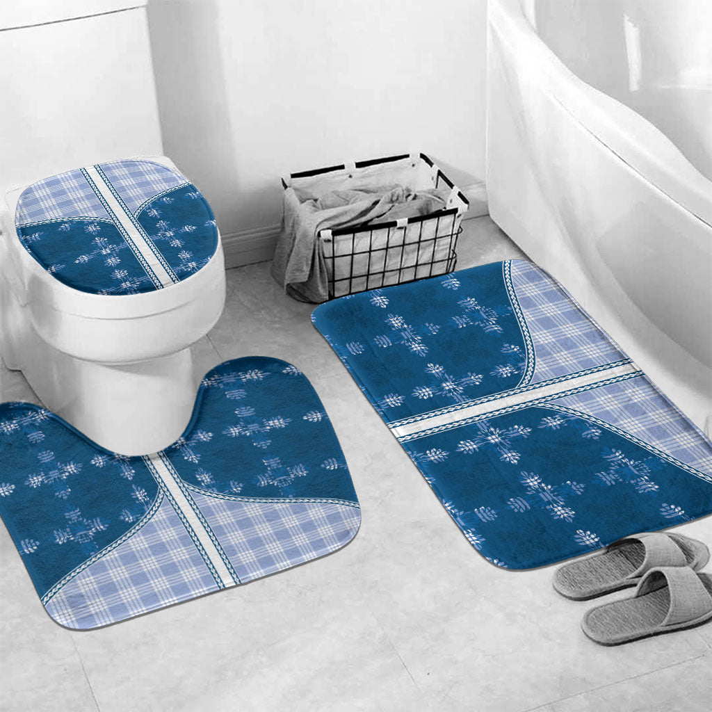 Blue Hawaii Paniolo Quilt Motif Bathroom Set