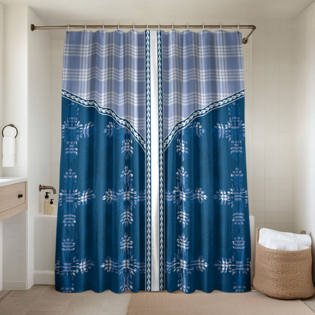 Blue Hawaii Paniolo Quilt Motif Bathroom Set