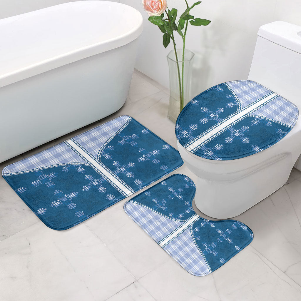 Blue Hawaii Paniolo Quilt Motif Bathroom Set