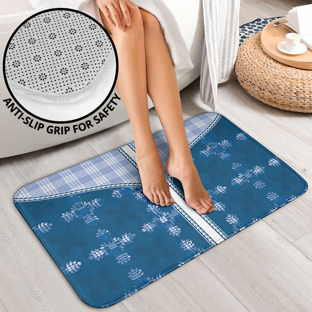 Blue Hawaii Paniolo Quilt Motif Bathroom Set