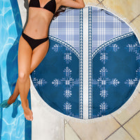 Blue Hawaii Paniolo Quilt Motif Beach Blanket